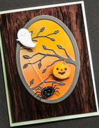 Poppy Stamps Stanzschablone - Leafy Branch Oval