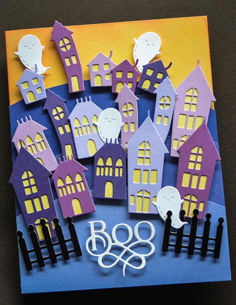 Poppy Stamps Stanzschablone - Twisted Houses