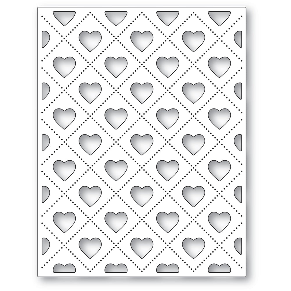 Poppy Stamps Stanzschablone - Heartfelt Pinpoint Frame