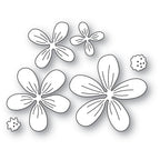 Poppy Stamps Stanzschablone - Petite Blooms Flower Set