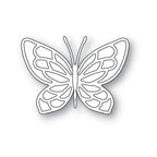 Poppy Stamps Stanzschablone - Small Stained Glass Butterfly and Background