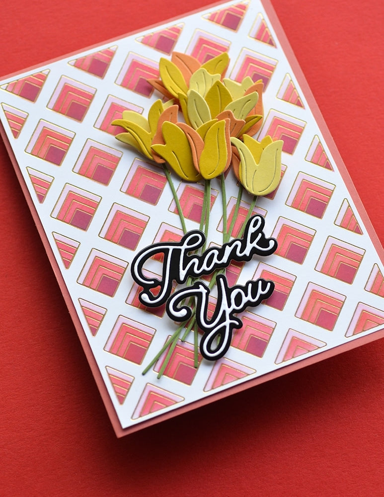 Poppy Stamps Template - Deco Diamond Stencil Set