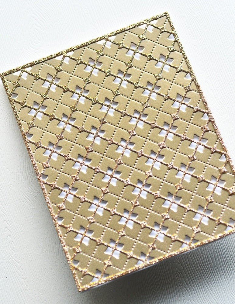 Poppy Stamps Stanzschablone - Pointy Lattice Plate