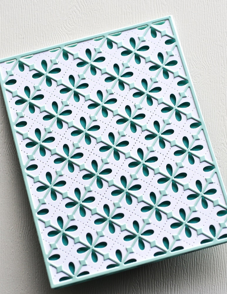 Poppy Stamps Stanzschablone - Pointy Lattice Plate