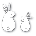 Poppy Stamps Stanzschablone - 2563 Thoughtful Bunny Duo