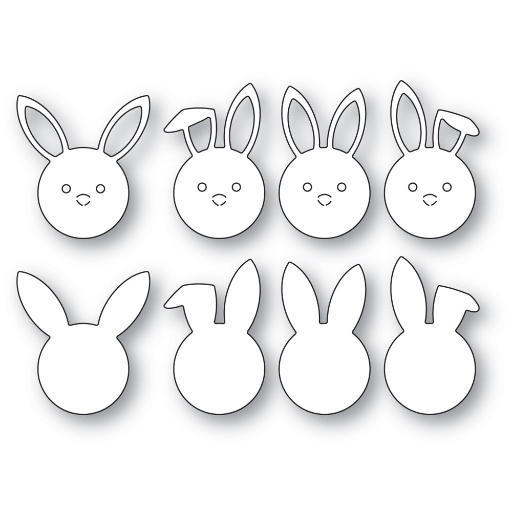 Poppy Stamps Stanzschablone - 2564 Bunny Faces