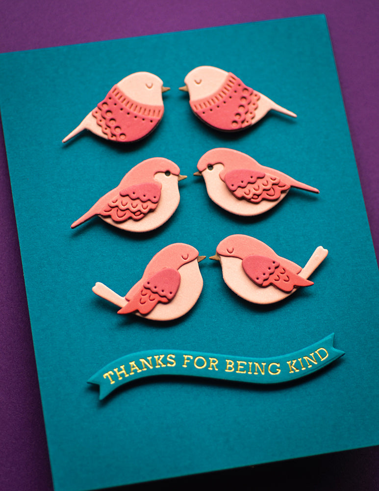 Poppy Stamps Stanzschablone - 2601 Nordic Bird Bunch