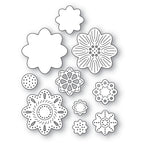 Poppy Stamps Stanzschablone - 2603 Nordic Flower Heads