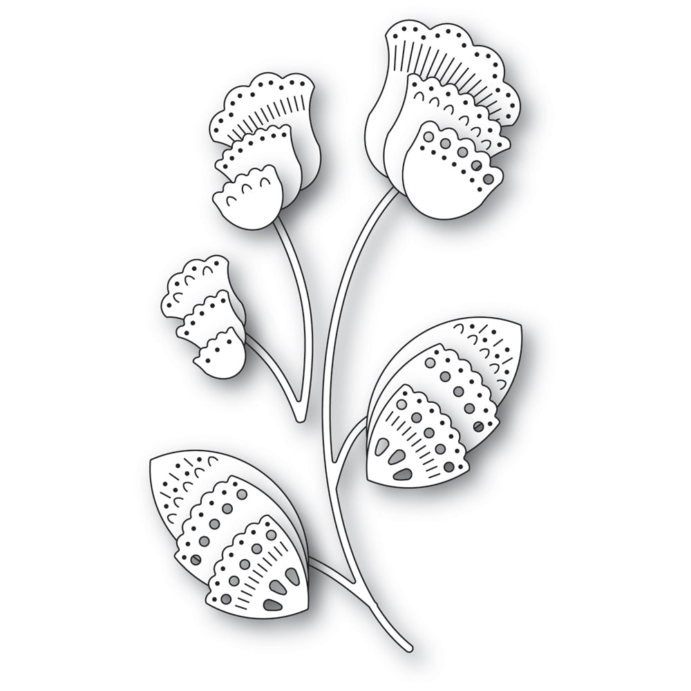 Poppy Stamps Stanzschablone - 2606 Nordic Bellflower