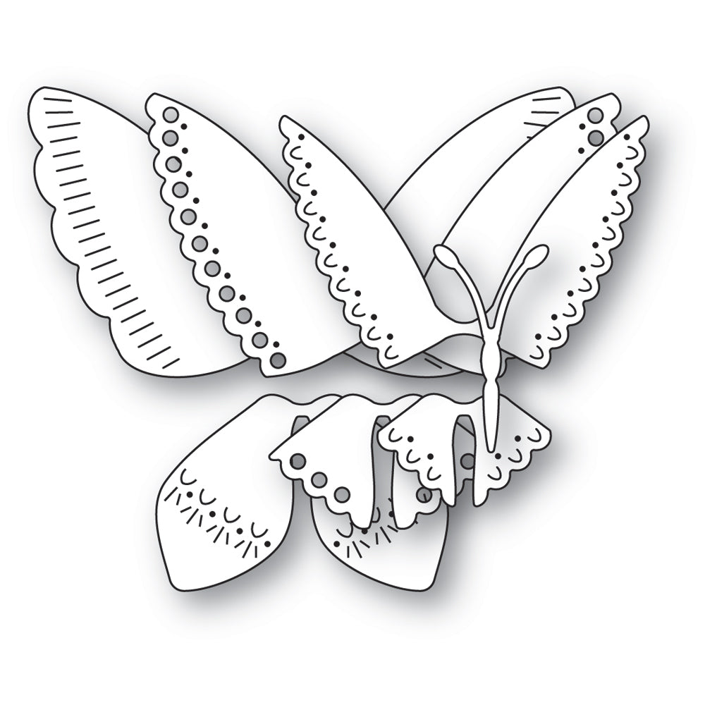 Poppy Stamps Stanzschablone - 2608 Nordic Fanfare Butterfly