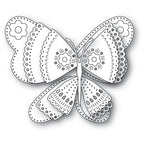 Poppy Stamps Stanzschablone - 2611 Nordic Floral Butterfly