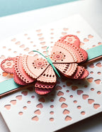 Poppy Stamps Stanzschablone - 2611 Nordic Floral Butterfly