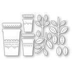 Poppy Stamps Stanzschablone - 2612 Nordic Flower Pots and Stems