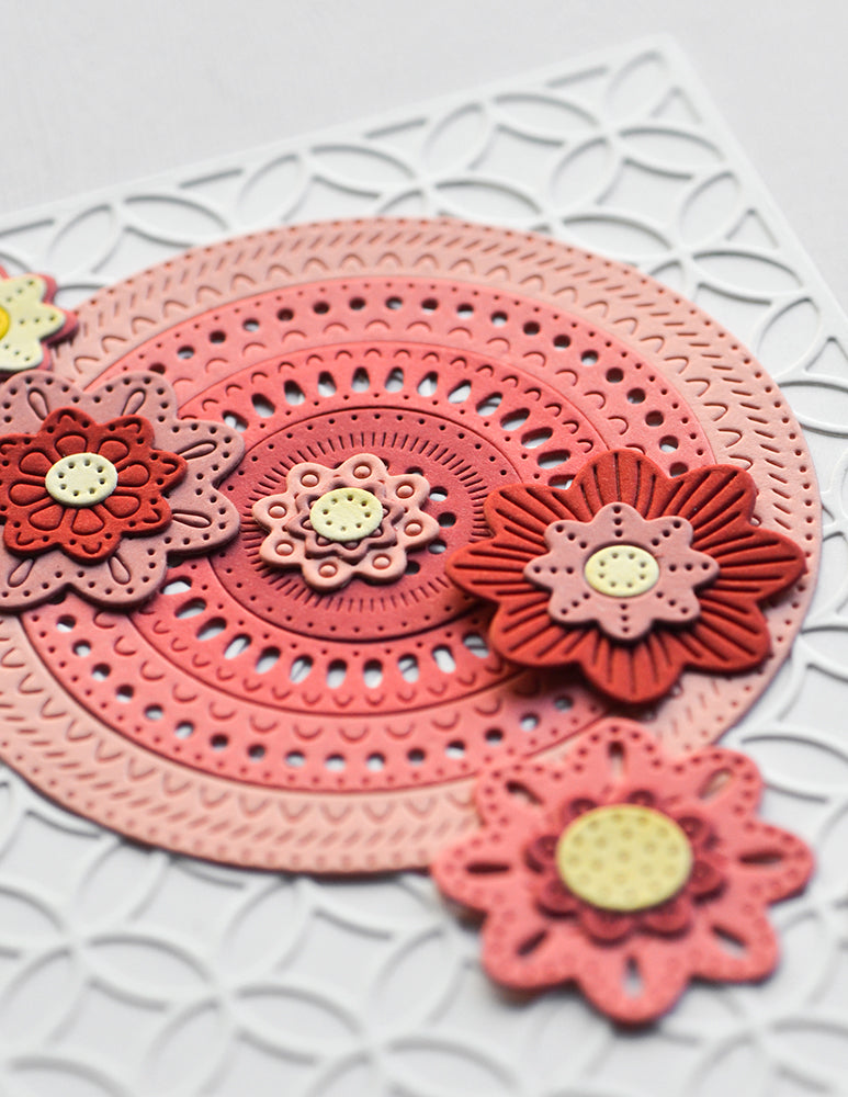 Poppy Stamps Stanzschablone - 2613 Nordic Pattern Rings