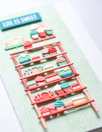 Poppy Stamps Stanzschablone - 2617 Corner Shoppe Flower Pot Shelves