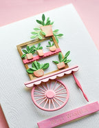 Poppy Stamps Stanzschablone - 2617 Corner Shoppe Flower Pot Shelves