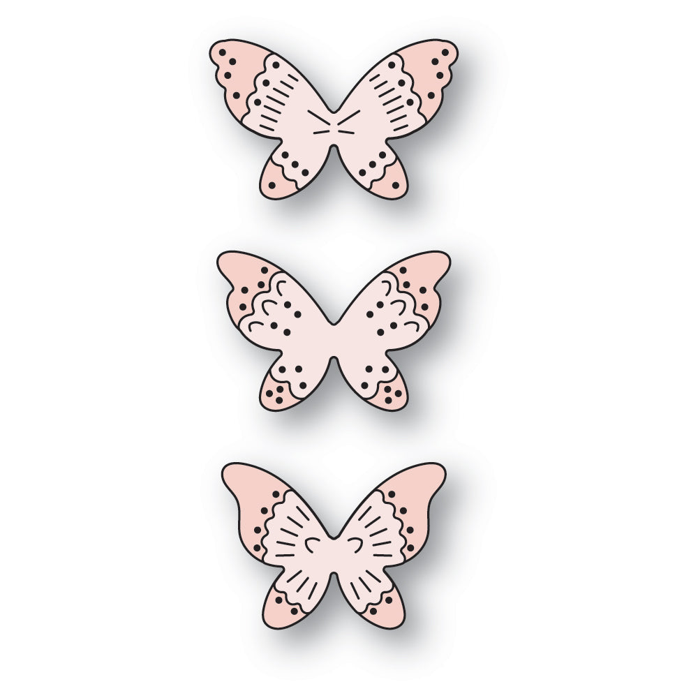Poppy Stamps Stanzschablone - 2624 Nordic Butterfly Trio