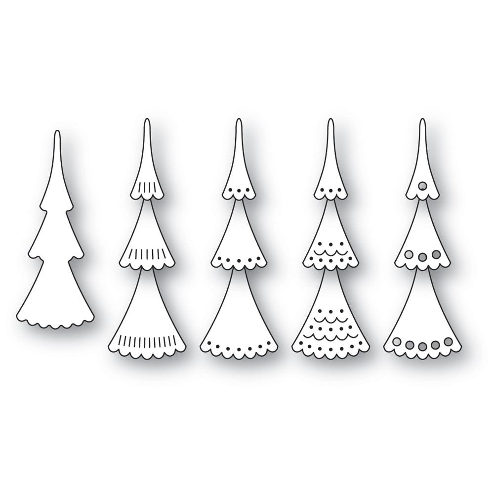Poppy Stamps Stanzschablone - 2626 Nordic Wispy Trees