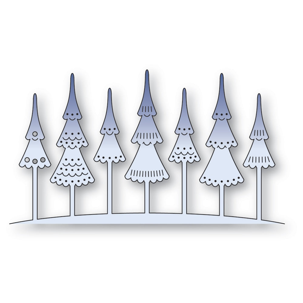 Poppy Stamps Stanzschablone - 2627 Nordic Treeline