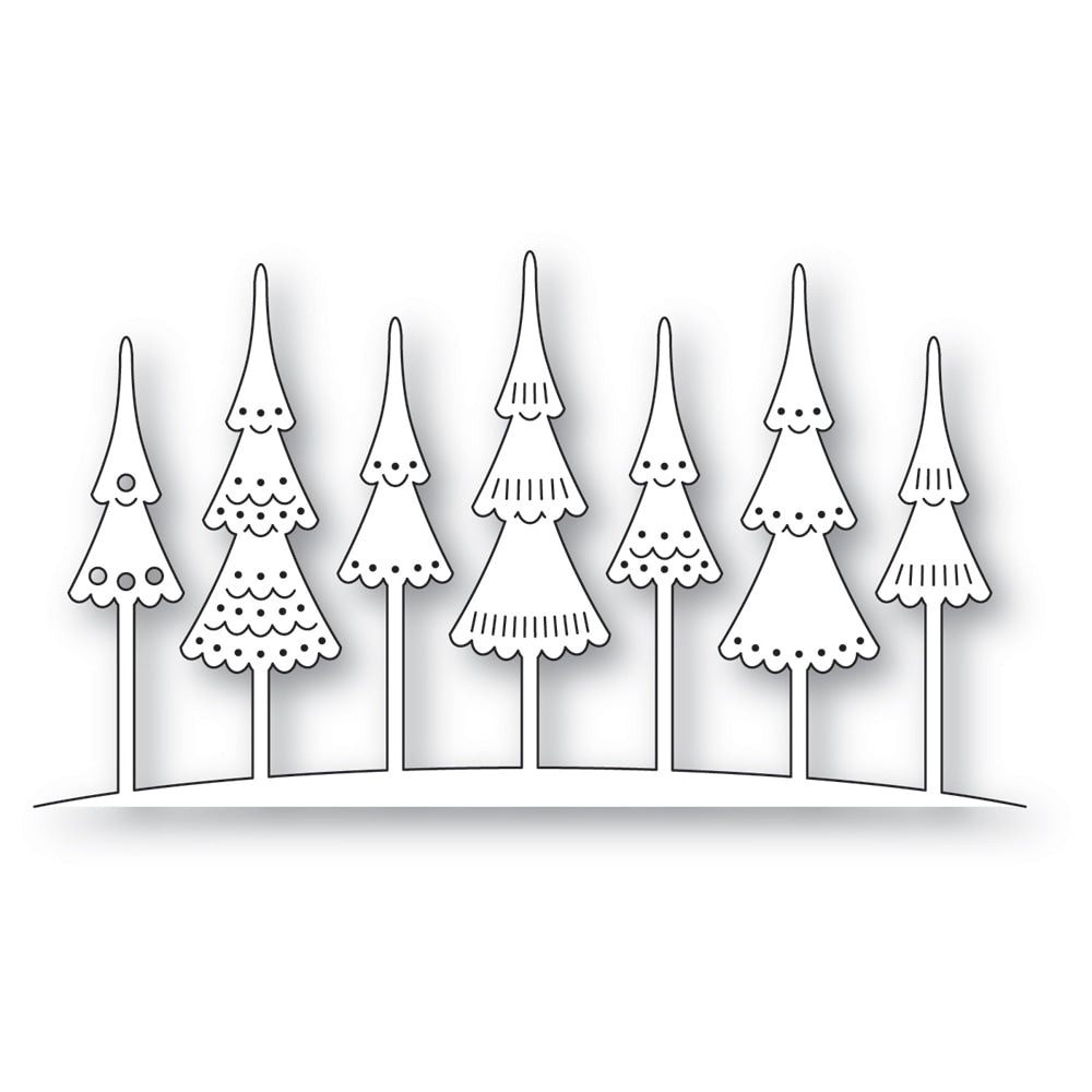 Poppy Stamps Stanzschablone - 2627 Nordic Treeline