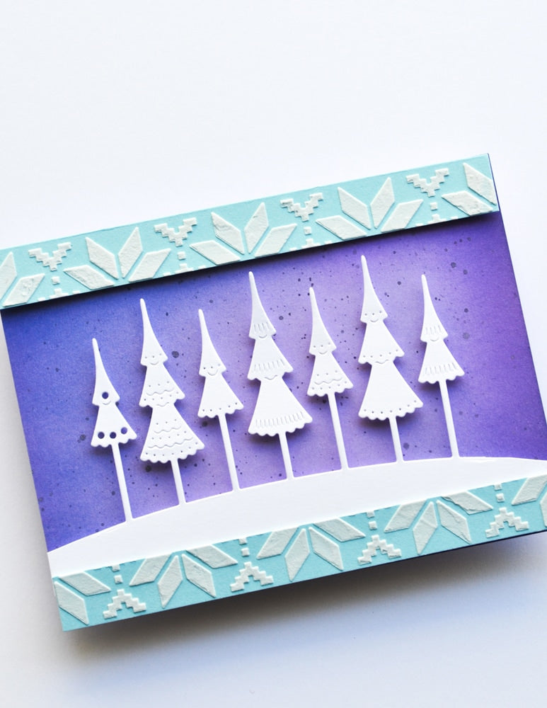 Poppy Stamps Stanzschablone - 2627 Nordic Treeline
