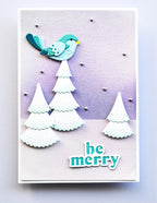 Poppy Stamps Stanzschablone - 2629 Nordic Dimpled Tree Toppers