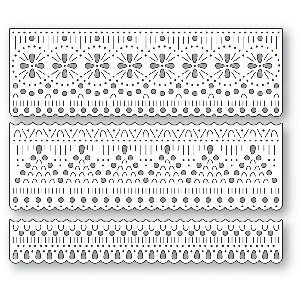 Poppy Stamps Stanzschablone - 2630 Nordic Delicate Border Set