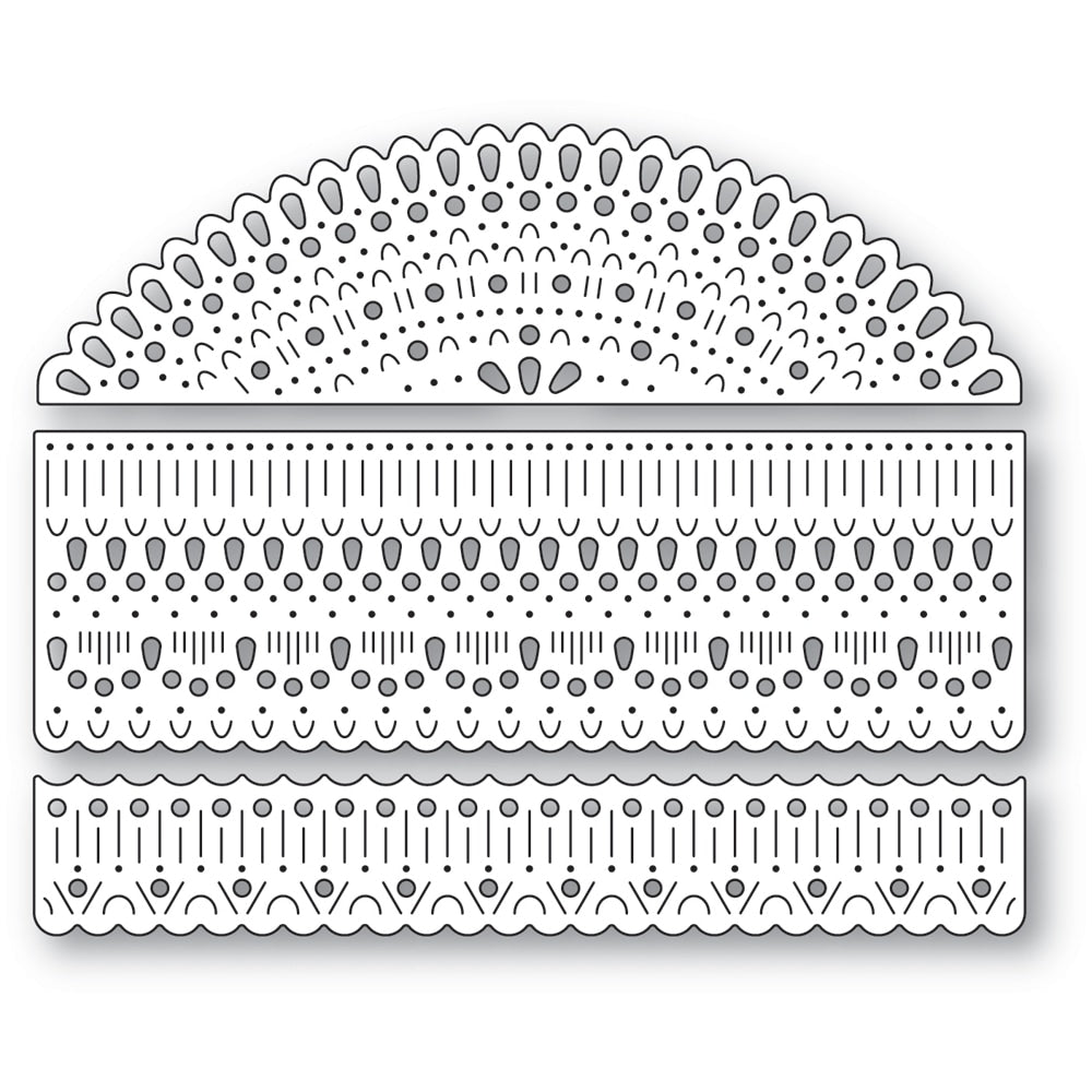 Poppy Stamps Stanzschablone - 2631 Nordic Lavish Border Set