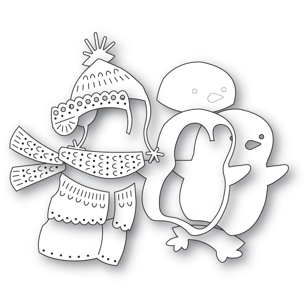 Poppy Stamps Stanzschablone - 2634 Nordic Playful Penguin