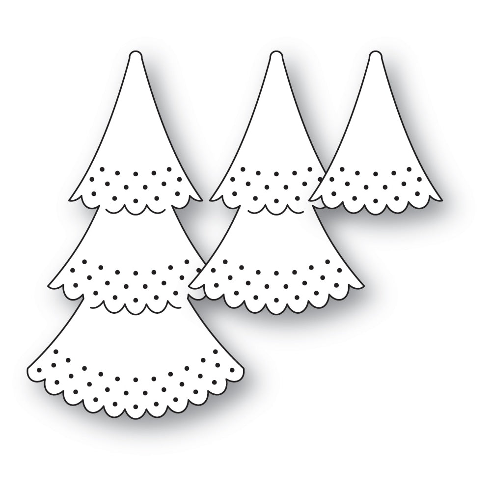 Poppy Stamps Stanzschablone - 2635 Nordic Dimple Trees