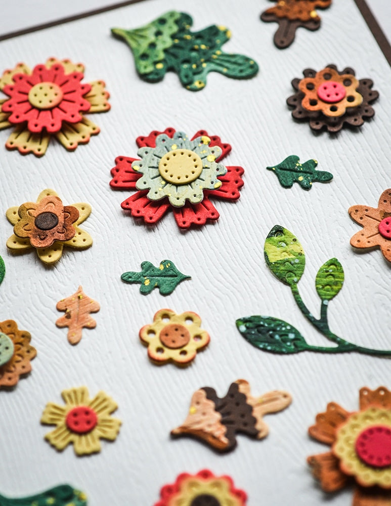 Poppy Stamps Stanzschablone - 2637 Nordic Flower Bunch