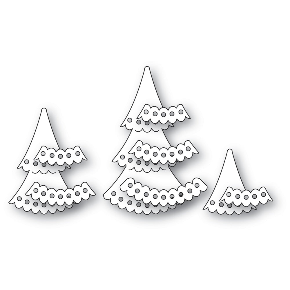 Poppy Stamps Stanzschablone - 2647 Nordic Frilly Trees