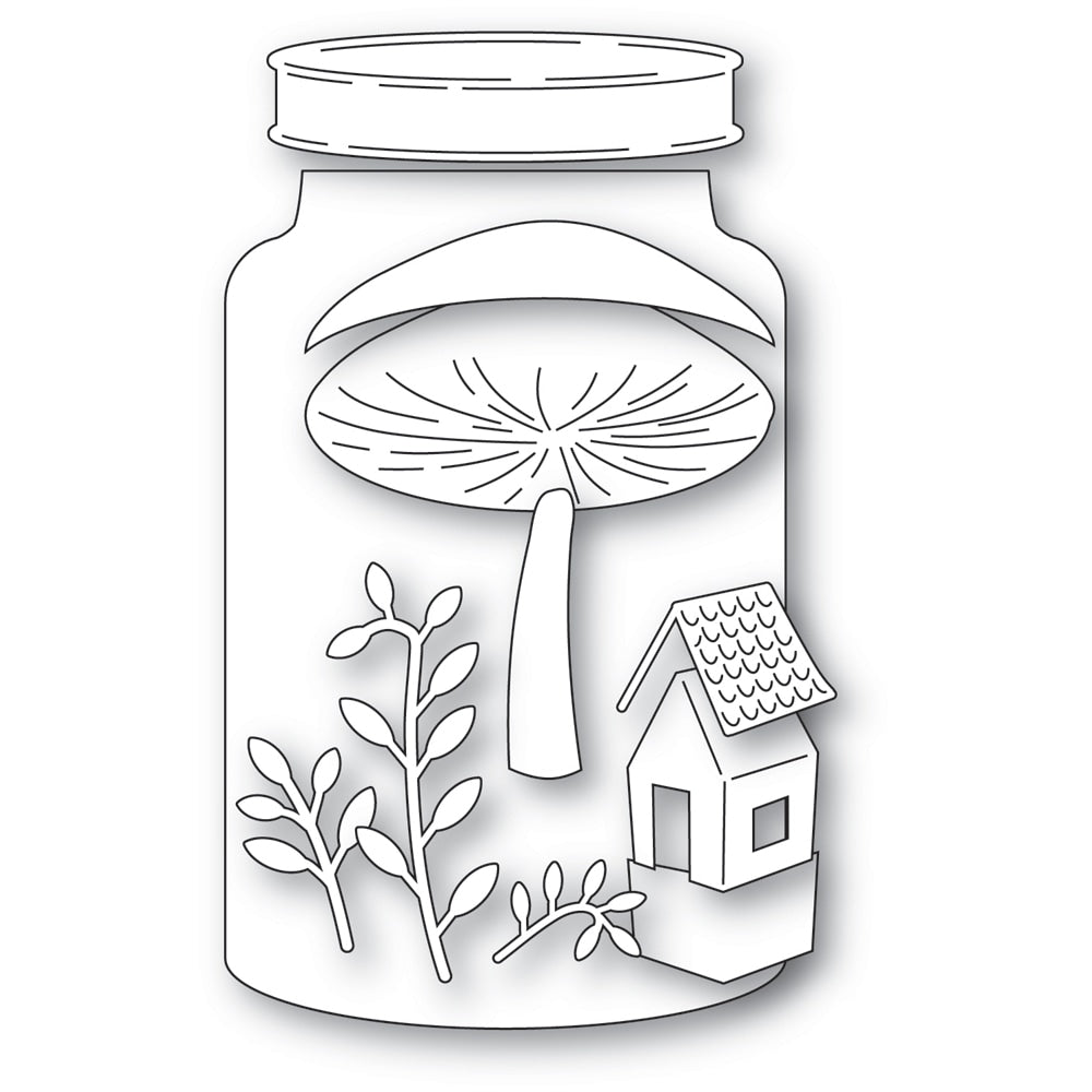 Poppy Stamps Stanzschablone - 2648 Cottage Terrarium