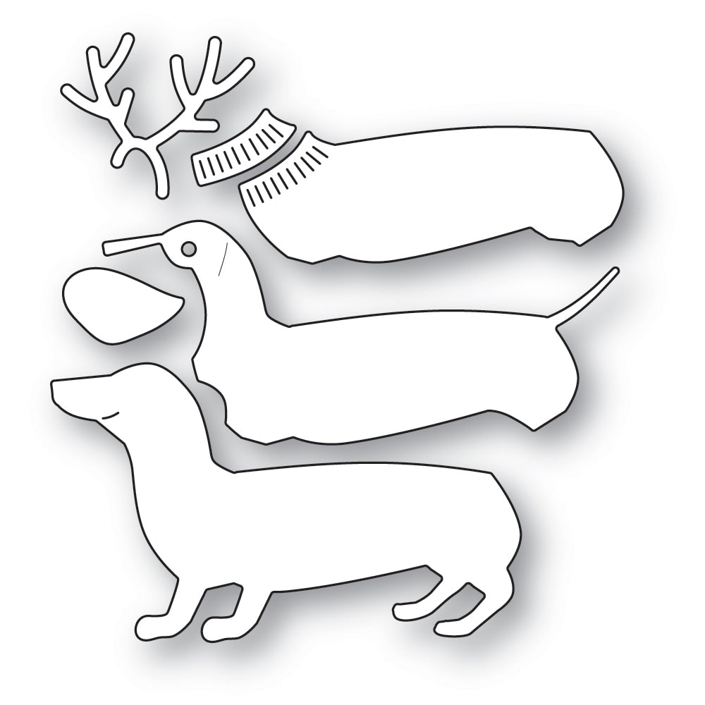 Poppy Stamps Stanzschablone - 2651 Antler Dachshund