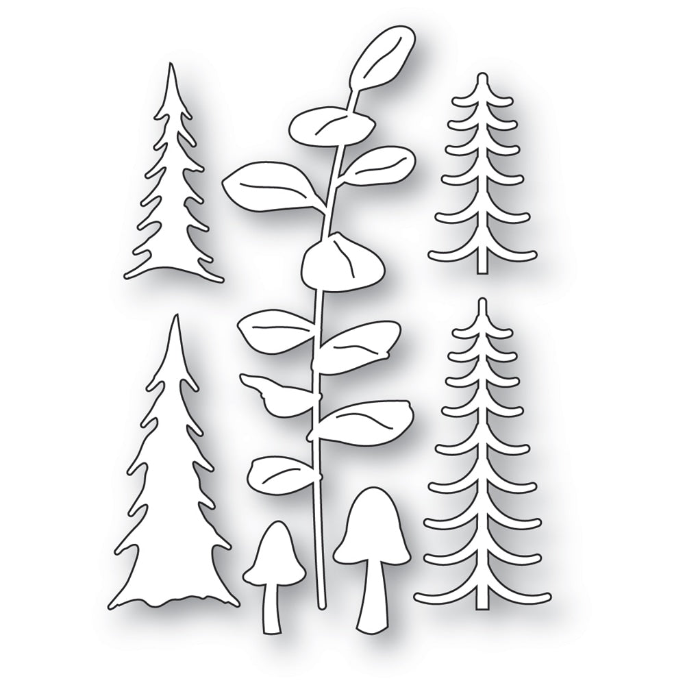Poppy Stamps Stanzschablone - 2661 Mini Forest Plants