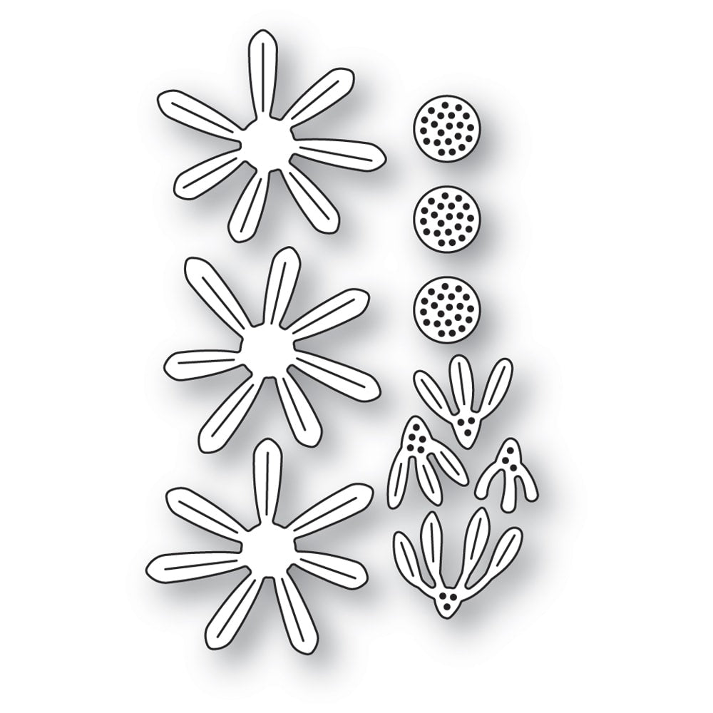 Poppy Stamps Stanzschablone - 2670 Daisy Trio