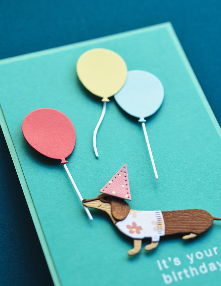Poppy Stamps Stanzschablone - 2672 Brilliant Birthday Balloons