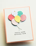 Poppy Stamps Stanzschablone - 2672 Brilliant Birthday Balloons