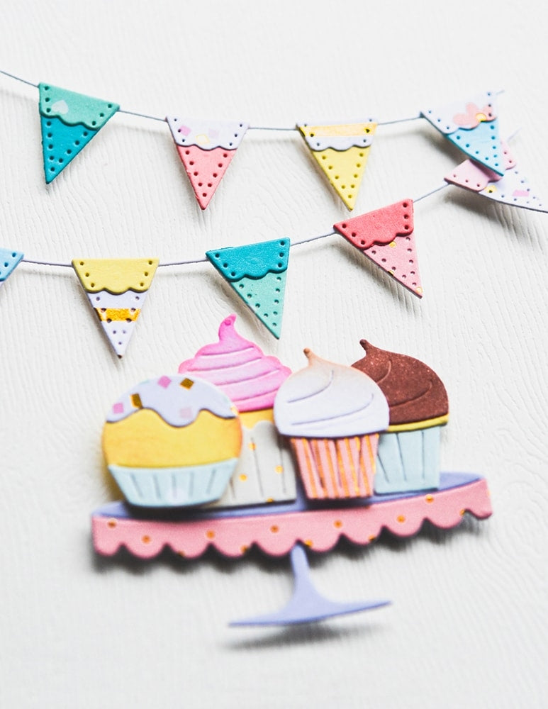 Poppy Stamps Stanzschablone - 2674 Scalloped Dessert Stands