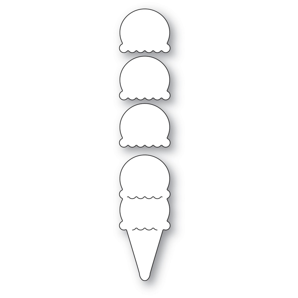 Poppy Stamps Stanzschablone - 2677 Triple Scoop