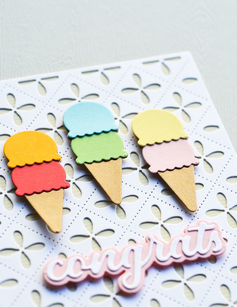 Poppy Stamps Stanzschablone - 2677 Triple Scoop