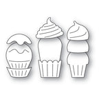 Poppy Stamps Stanzschablone - 2678 Frosted Cupcake Trio