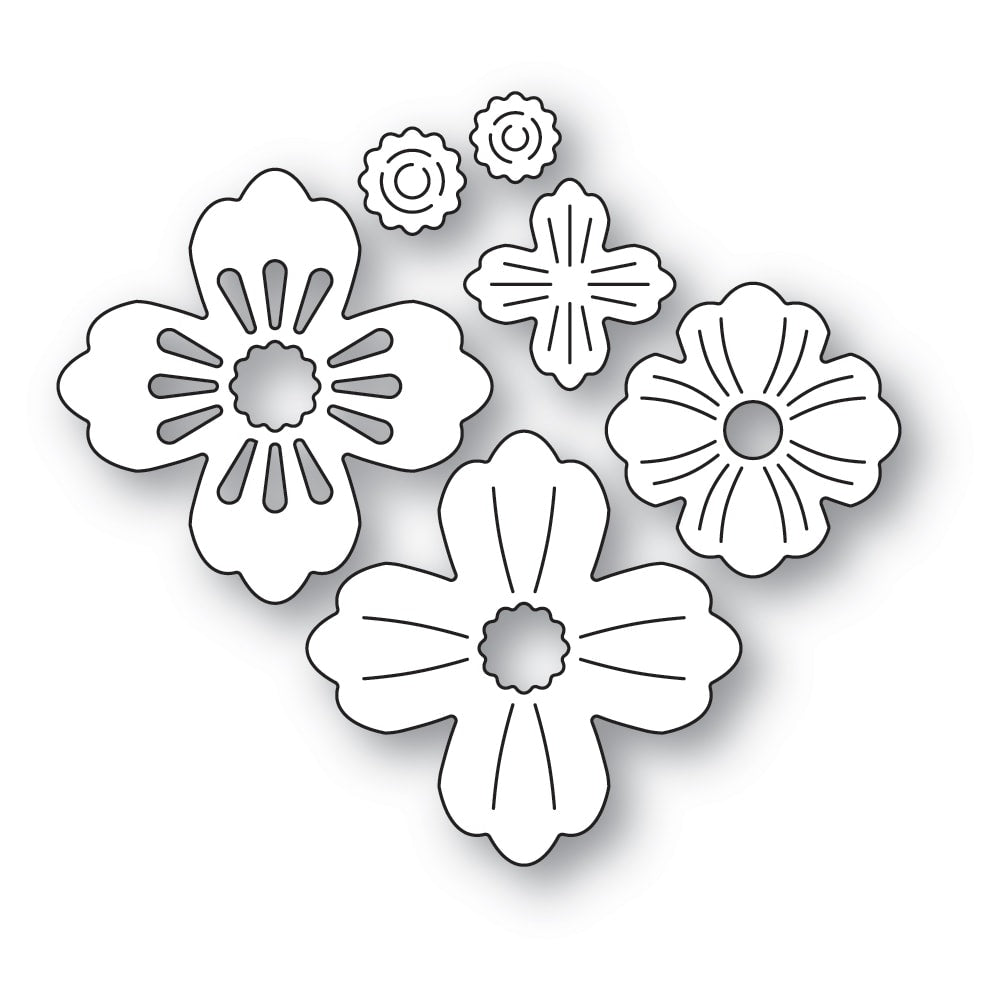 Poppy Stamps Stanzschablone - 2679 Fabulous Florals