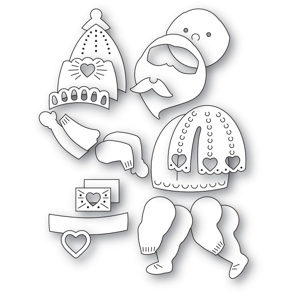 Poppy Stamps Stanzschablone - 2690 Nordic Heart Gnome