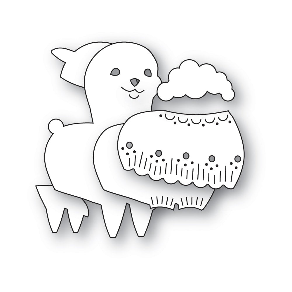 Poppy Stamps Stanzschablone - 2703 Nordic Cheerful Lamb