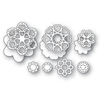 Poppy Stamps Stanzschablone - 2704 Heart Flowers