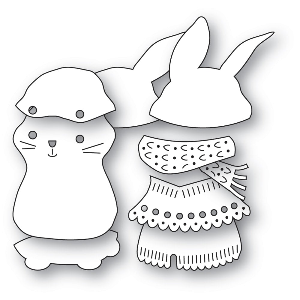 Poppy Stamps Stanzschablone - 2708 Nordic Bundled Bunny