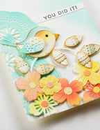 Poppy Stamps Stanzschablone - 2711 Nordic Petalpoint Bird