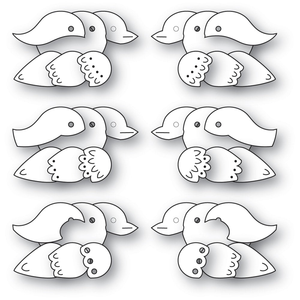 Poppy Stamps Stanzschablone - 2712 Nordic Birds of a Feather