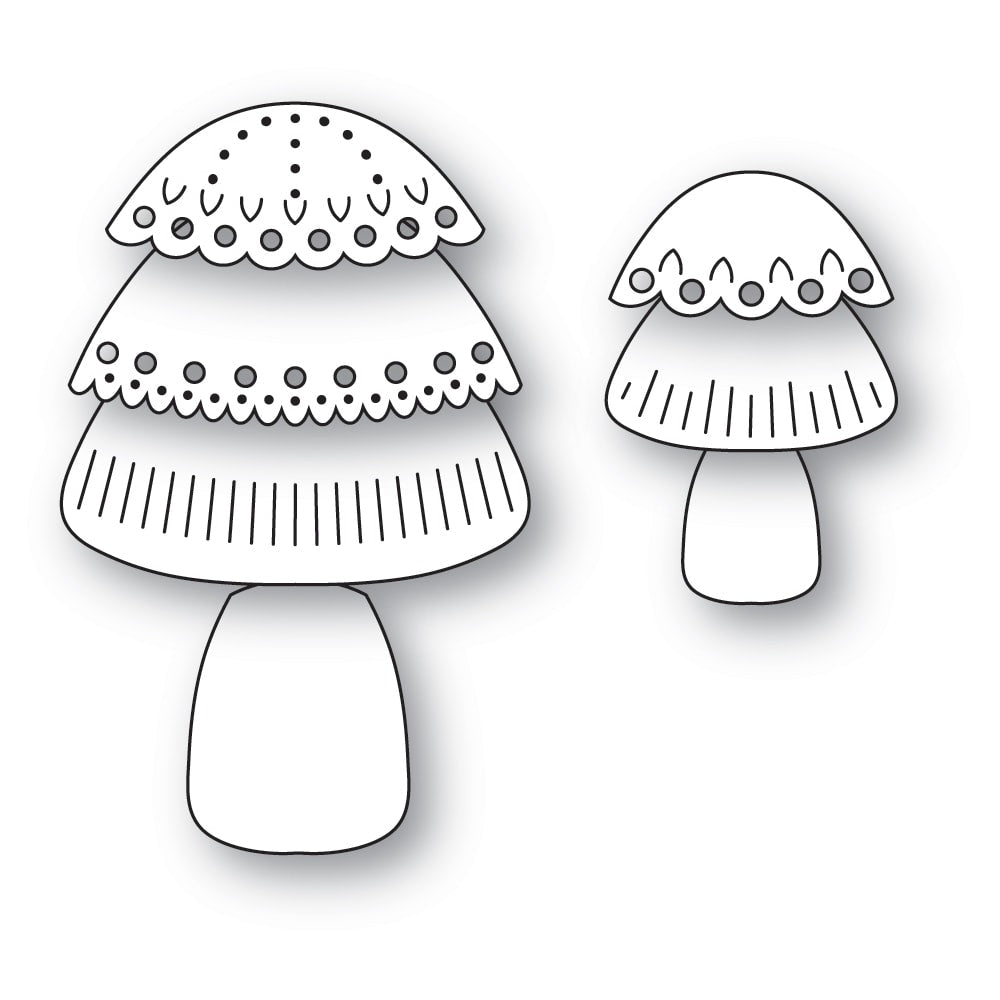 Poppy Stamps Stanzschablone - 2715 Nordic Button Mushrooms